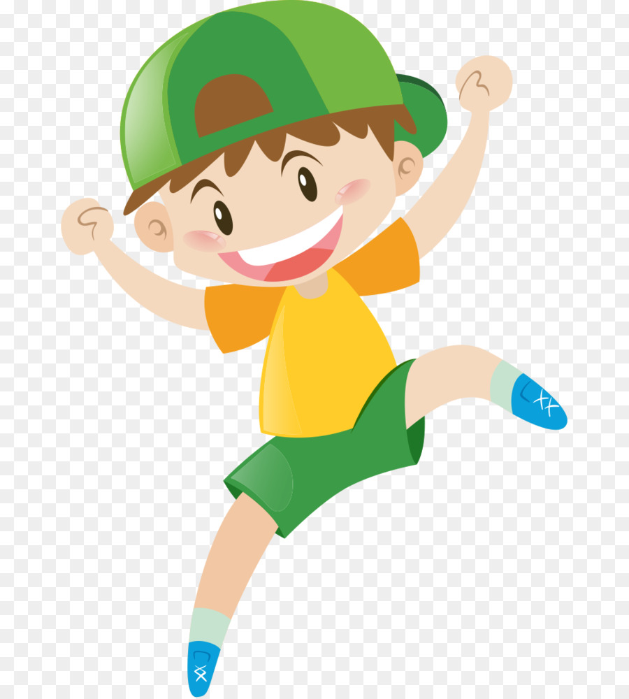 Grafica vettoriale-Stock Royalty-free illustrazione Bambino - persona di salto