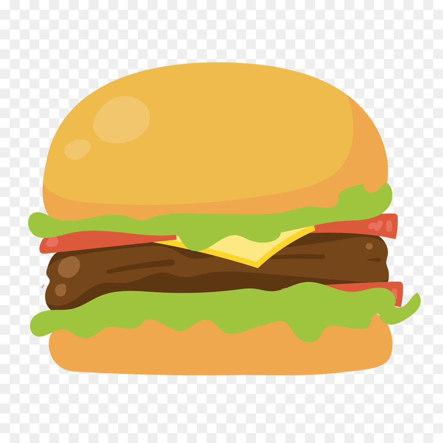 Cheeseburger Hamburger Fast food grafica Vettoriale patatine fritte - hamburger piega