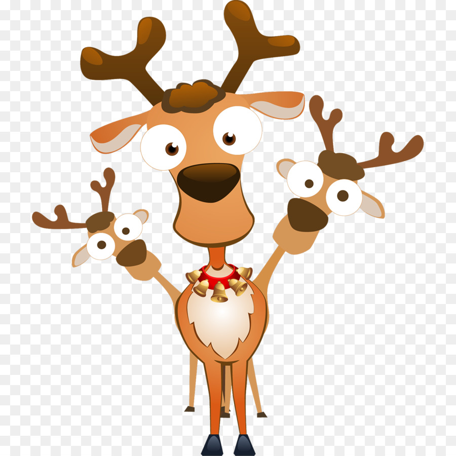 Rudolph Santa Claus Reindeer Christmas Day - raja illustrazione