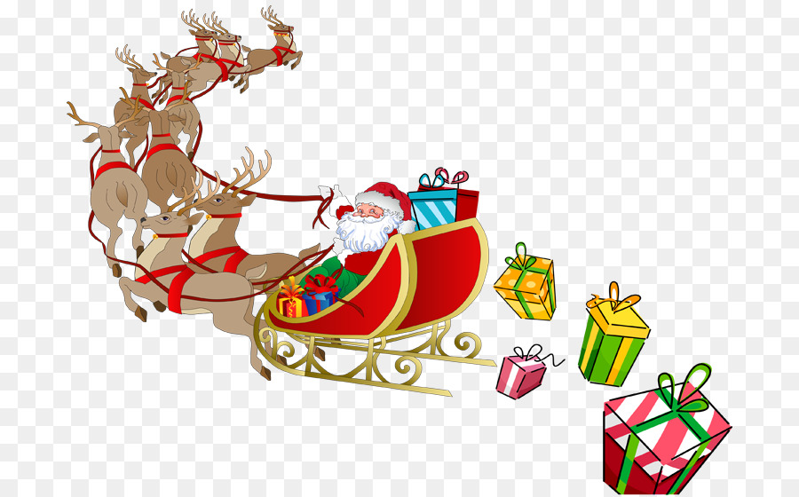Babbo Natale il Giorno di Natale da Colorare Disegno Renna - rider ornamento