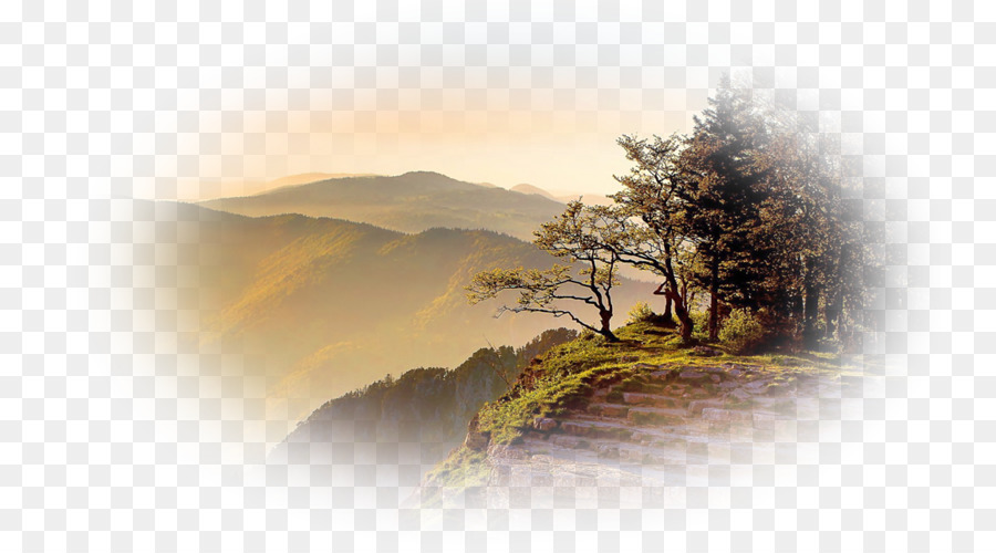 Sfondo per il Desktop del Tramonto di Montagna, sunrise Immagine - sera illustrazione
