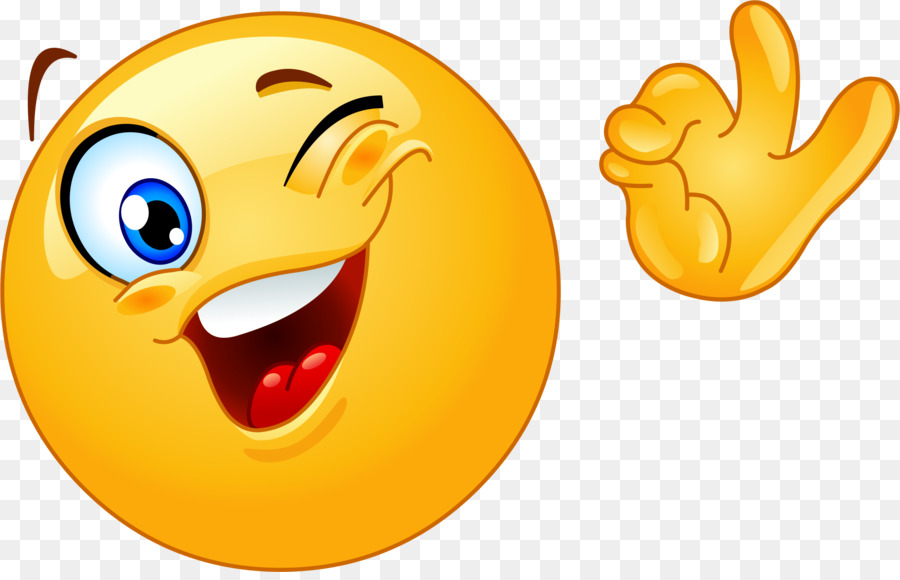 Emoticon-Smiley-Vektor-Grafik-Emoji Wink - Smiley