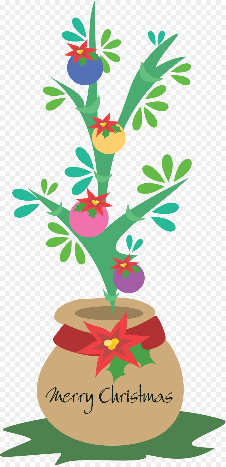 Albero di natale di fotografia di Stock, Natale, Giorno di Natale, piante Poinsettia - albero di natale