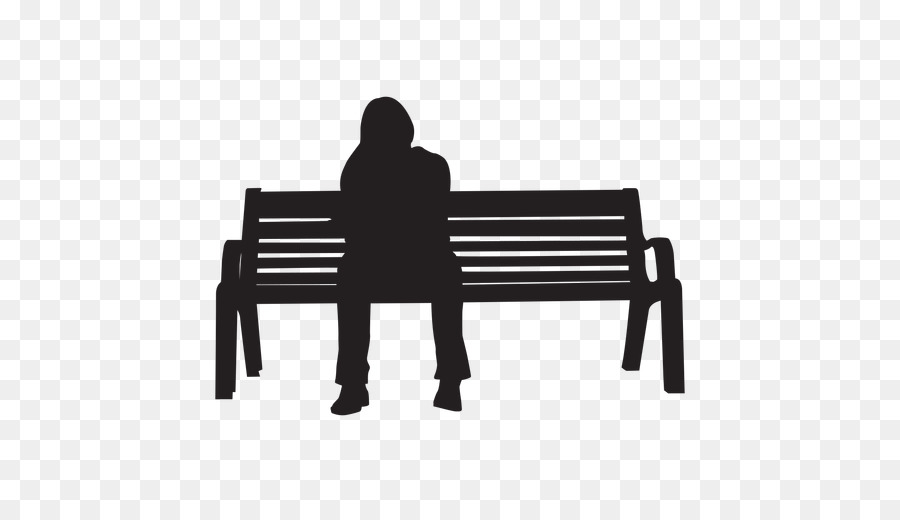 Silhouette, Sitting, Bench, Bank, Drawing, Furniture, Person, Outdoor Bench, Line...