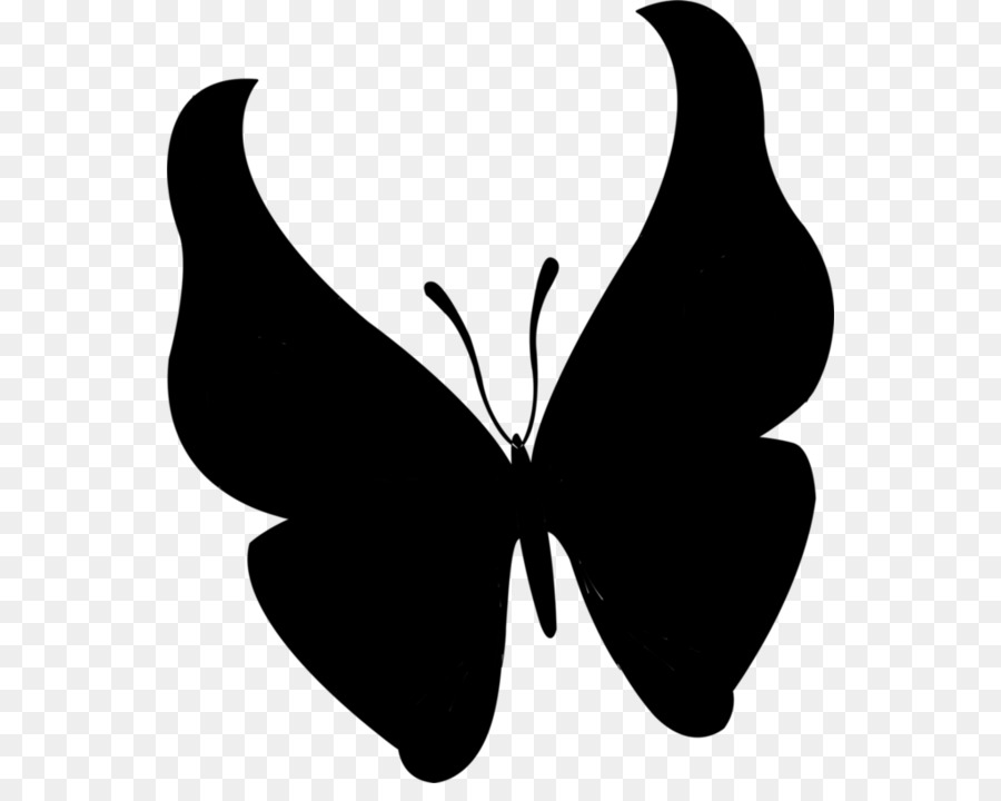 Spazzola zampe farfalle clipart Silhouette Nero M - 