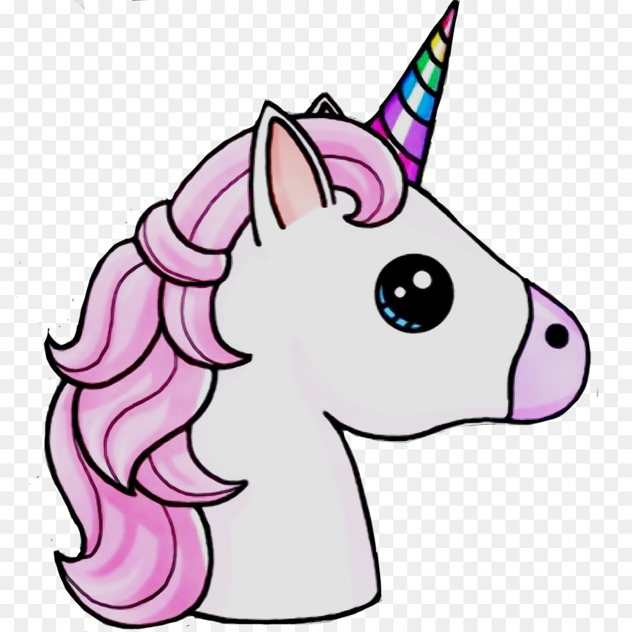 Gambar Unicron : Cartoon Rainbow Unicorn On A Pink Background Stock
