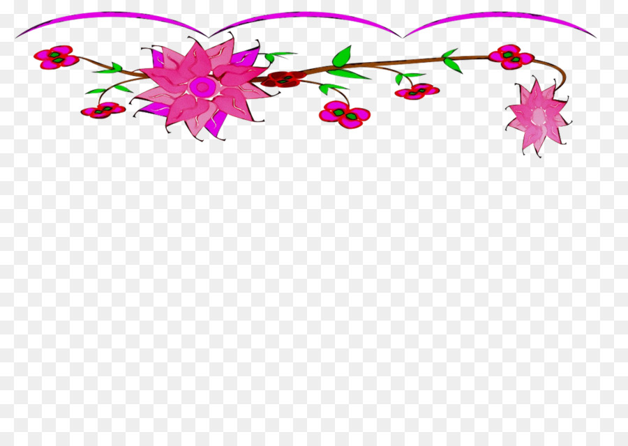 Floral-design-Blatt-Font-Pink M - 