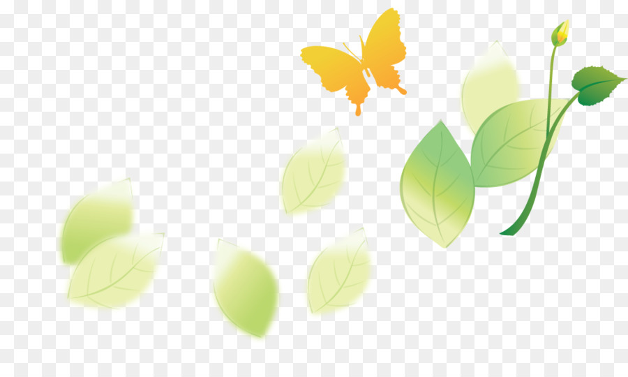 Grün Desktop Wallpaper Leaf Graphics-Pflanze-Stiel - banderoles filigran