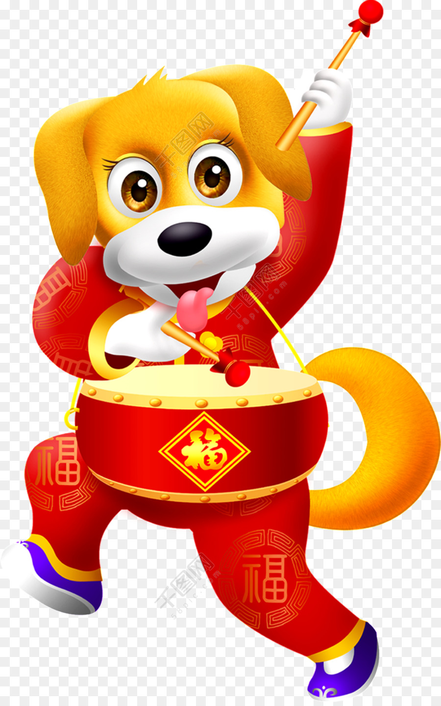 Welpen Chinese New Year Hund Lunar New Year Bild - baquetas design-element
