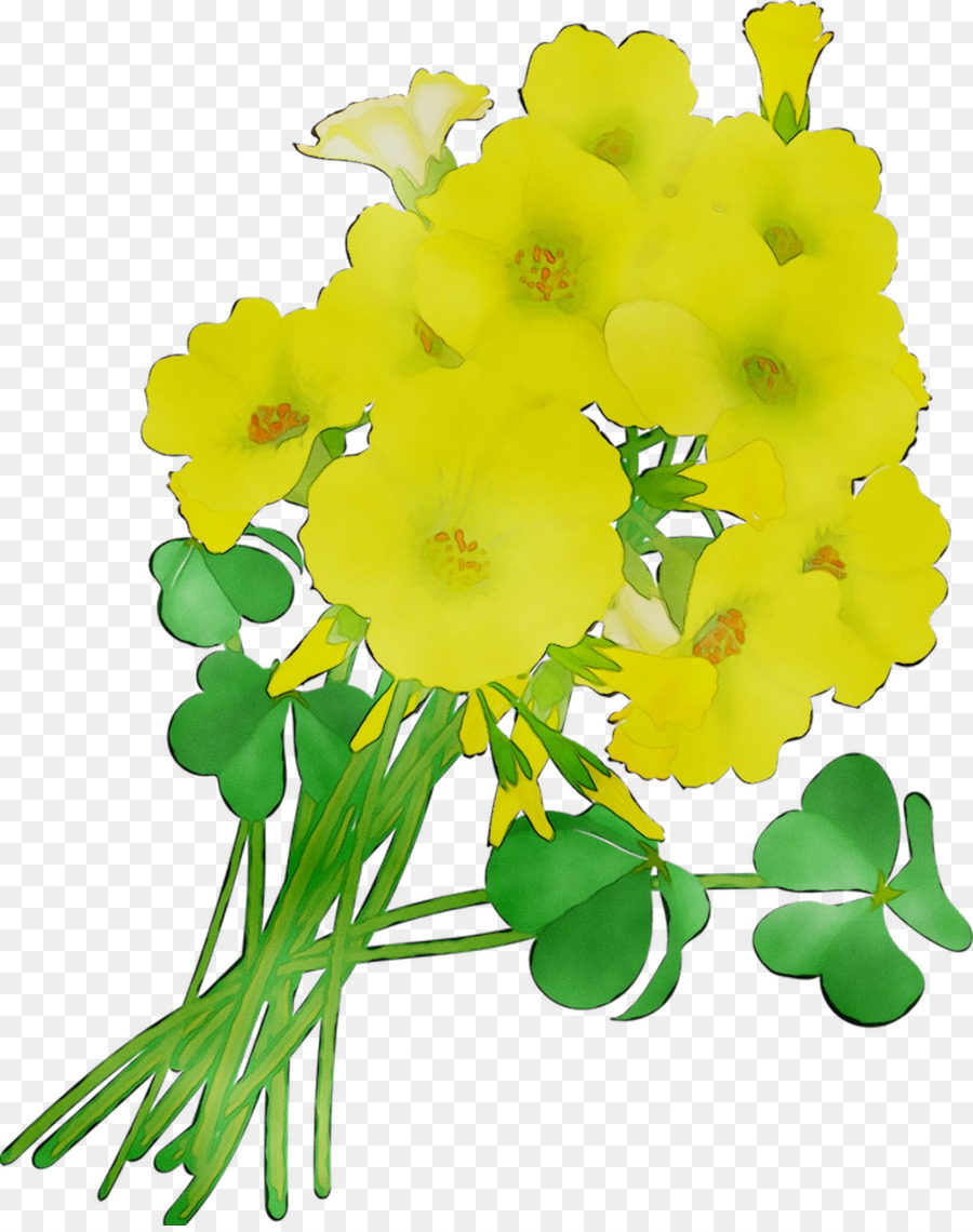 Schneiden Sie Blumen Florales design Gelb - 
