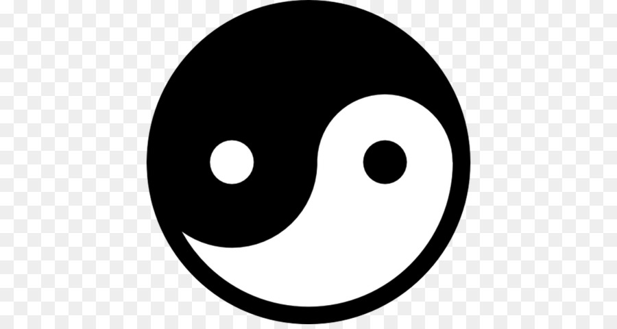 Smiley-Computer-Ikonen Yin und Yang-Symbol - Lächeln