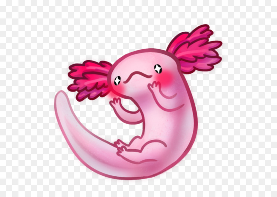 Axolotl Cartoon Pink M Fußball-Niedlichkeit - Axolotl-Umriss