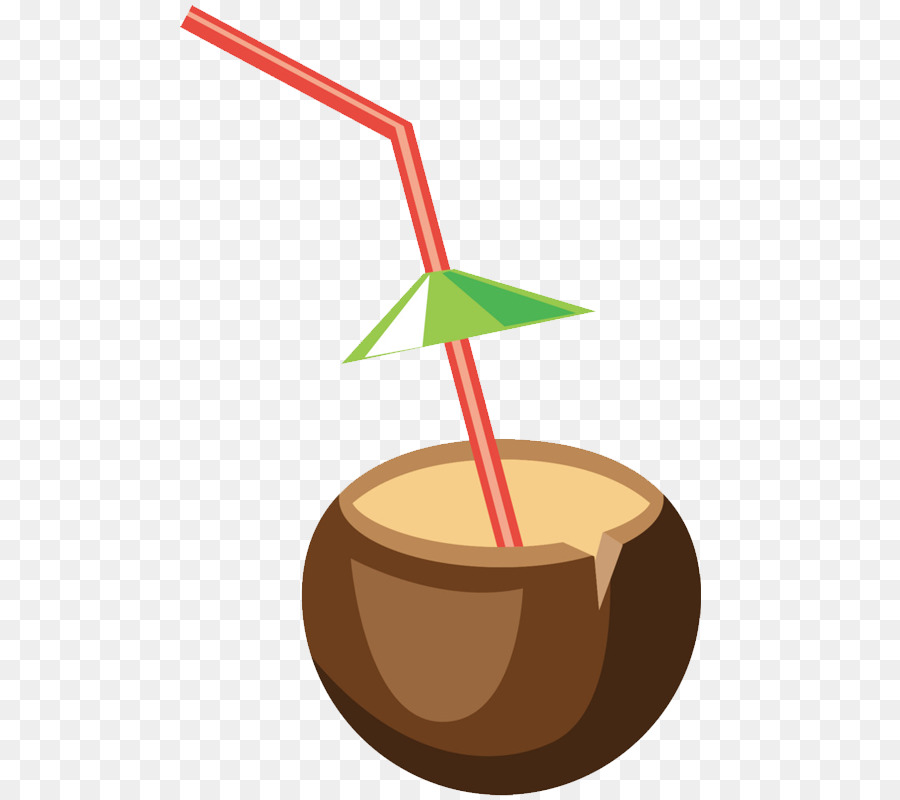 Cocktail di succo di latte di cocco e acqua di cocco - illustrazione delle bevande