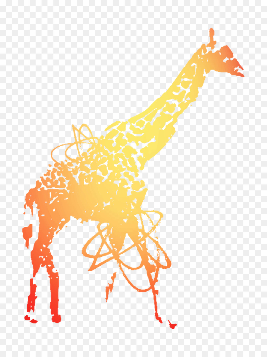 Carattere di progettazione grafica dell'illustrazione della giraffa - 