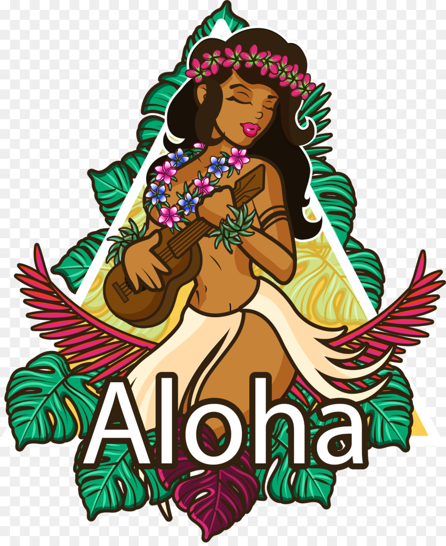 Hawaiische Strände Aloha ClipArt Luau - Aloha Poster