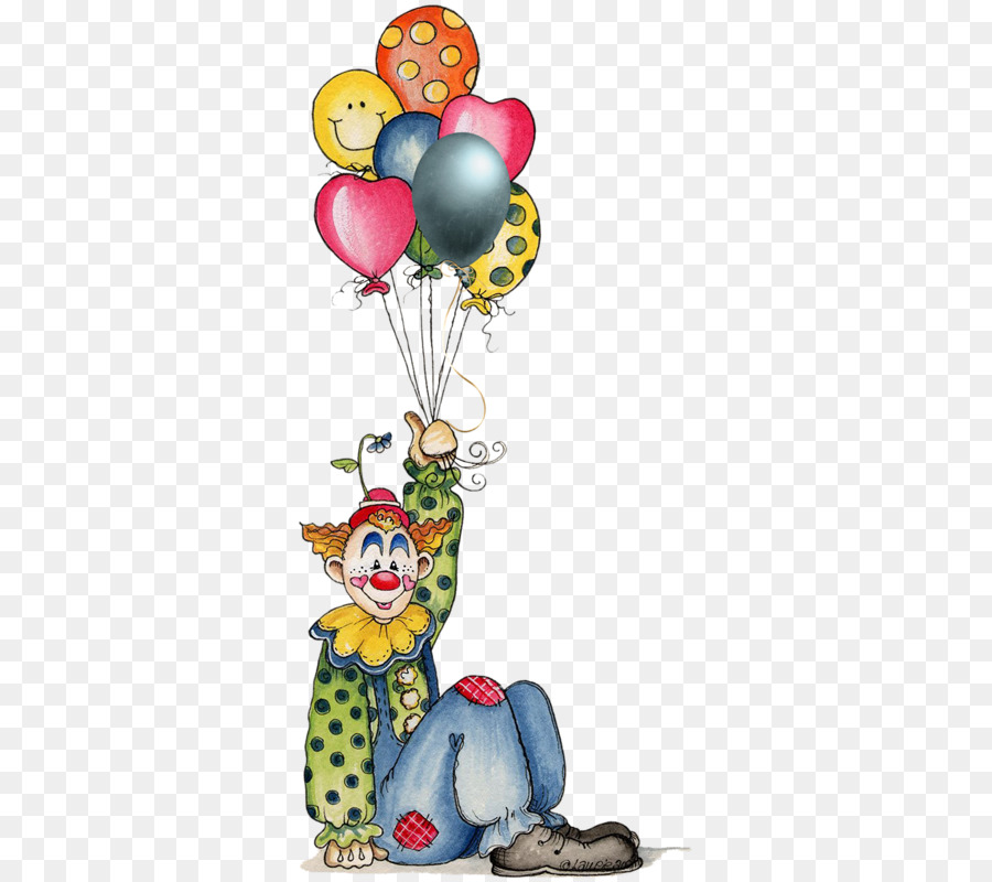 Clown-Geburtstags-Zirkus-Bild-Gruß-u. Mitteilungskarten - Zirkus stieg