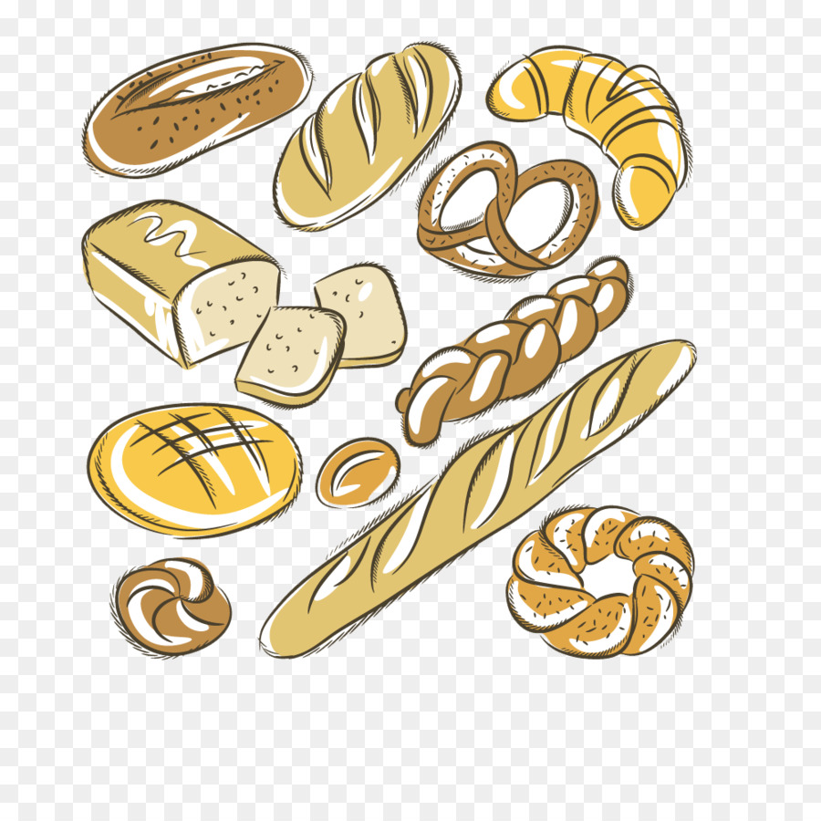 Baguette Clip art Bakery Bánh mì lúa mạch đen Pretzel - bánh mì trang trí