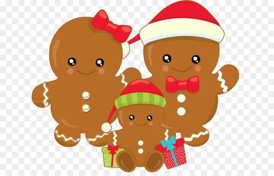 Clip nghệ thuật Minh họa Đồ họa Vector Hình ảnh Santa Claus - gia đình bánh gừng giáng sinh