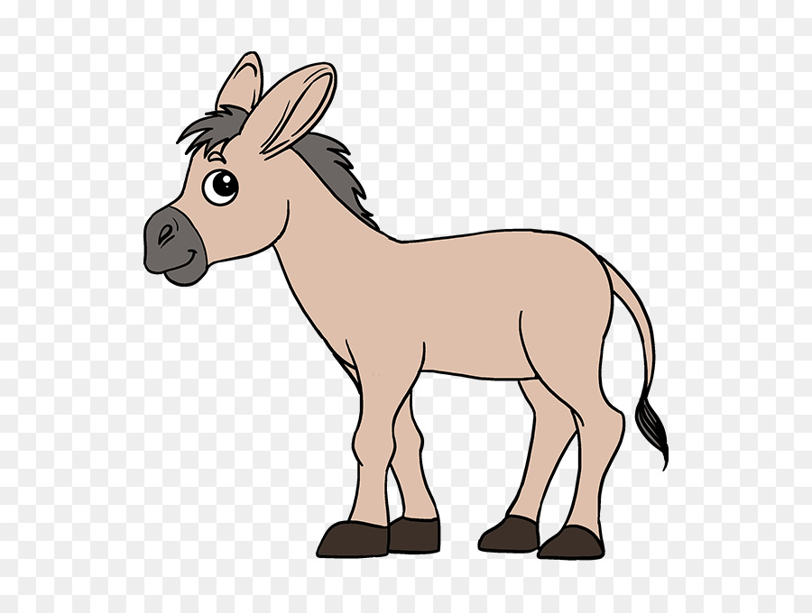 Fumetto di immagine del mulo di disegno dell'asino - Asino