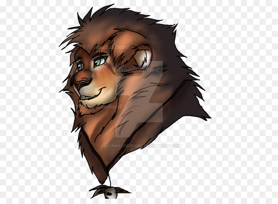 Capelli facciali del fumetto dell'illustrazione del leone del leone - leone