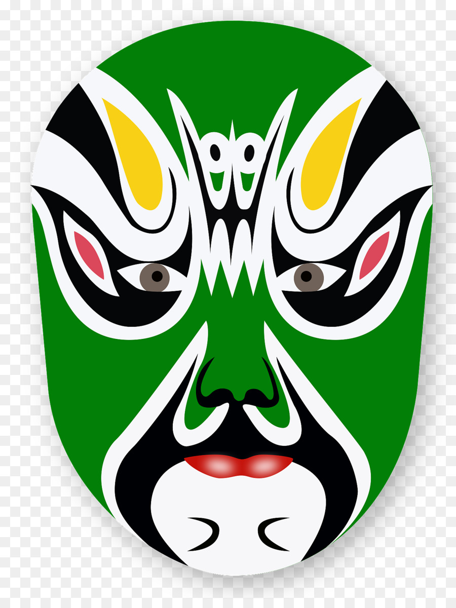 Chinesische Oper Peking-Oper Maskenbild - blumenkranz symbol