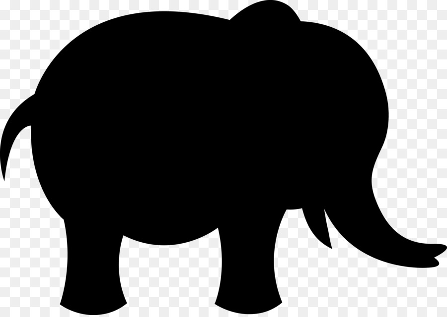 Indischer Elefant Mammuthus primigenius Schattenbild des afrikanischen Elefanten - 