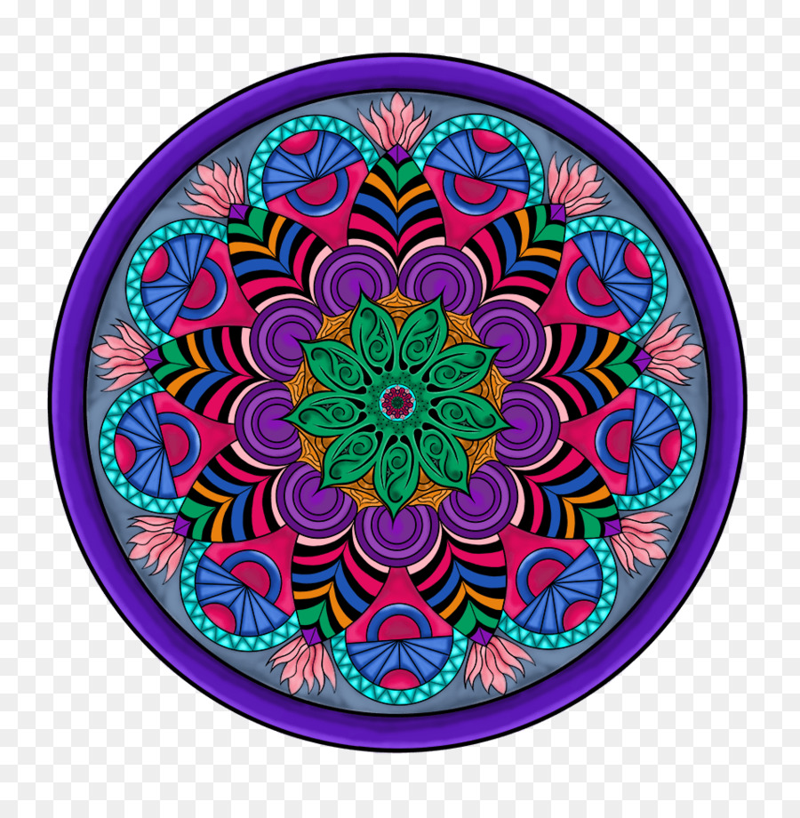 Hoa văn Mandala Vẽ tranh tô màu nghệ thuật - véc tơ