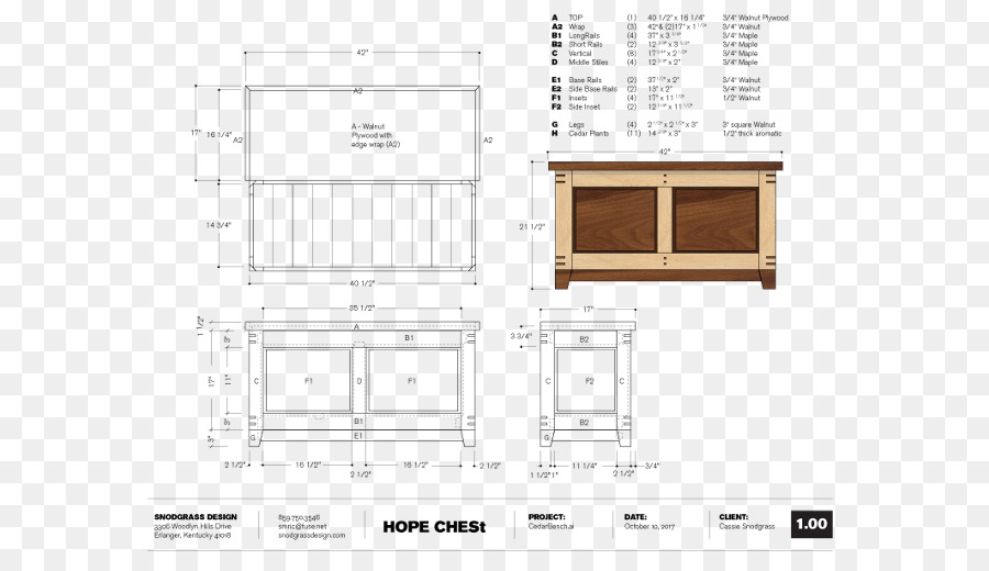 Möbelfassade Angle Design Line - Bänke Infografik