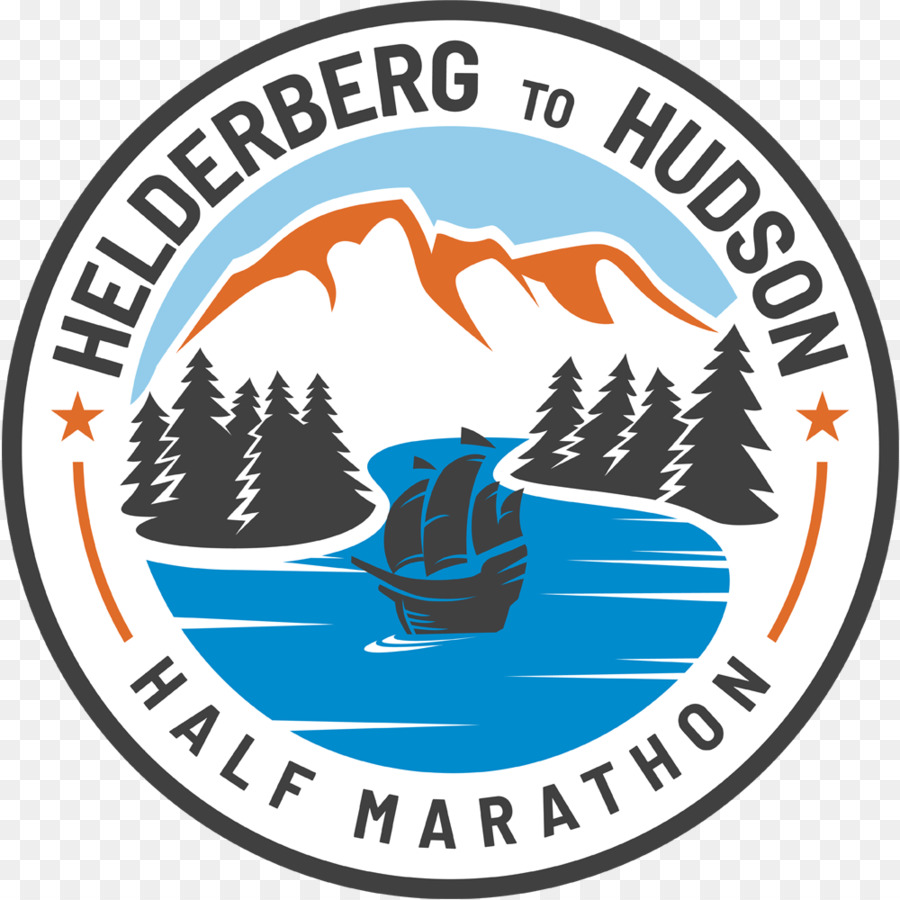 Helderberg đến Hudson Half Marathon Logo Slingerlands - biểu ngữ berg