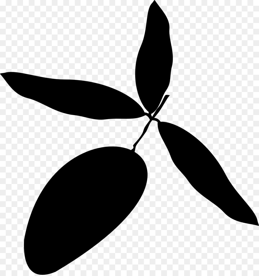 Blatt ClipArt Black & White - M Silhouette Pflanzenstamm - 