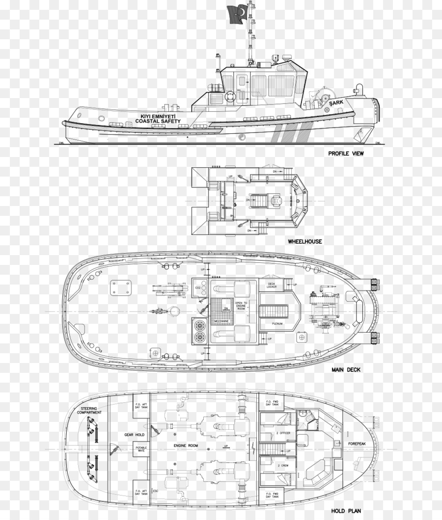 Bản vẽ kỹ thuật Kiến trúc hải quân Sơ đồ thiết kế thuyền - 