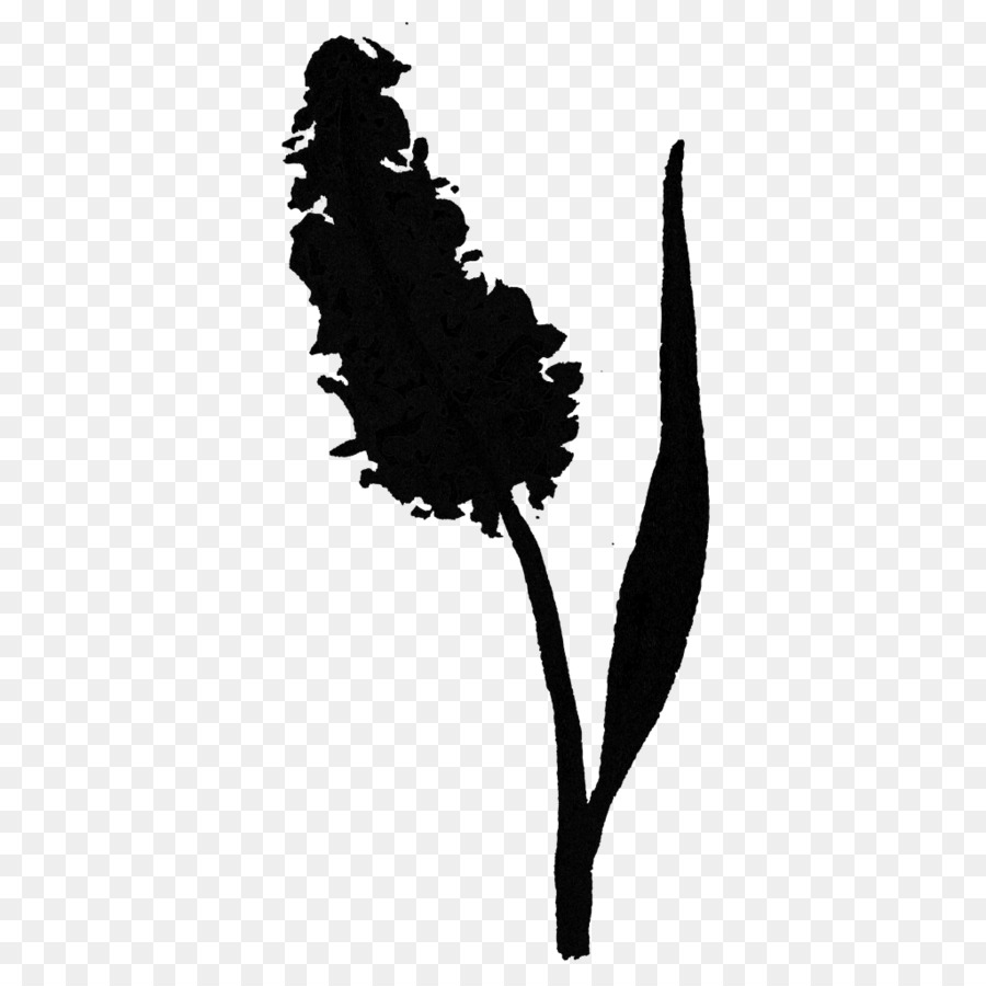 Leaf Black & White - M Flower Silhouette stelo vegetale - 