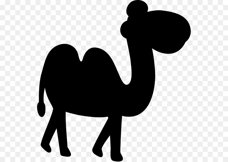 Đen & Trắng - M Clip nghệ thuật Silhouette Snout Camel - 