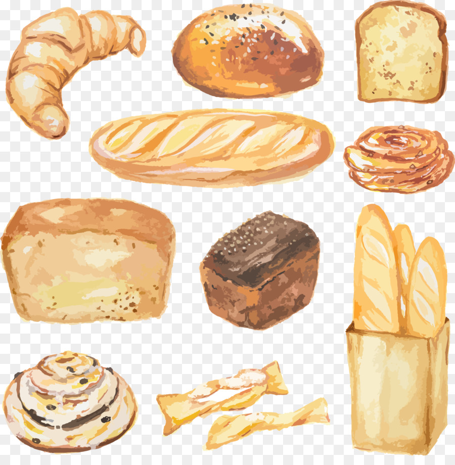 Bức tranh màu nước Đồ họa Vector Bánh mì Kho ảnh Minh họa - màu nước bánh mì  png tải về - Miễn phí trong suốt đồ ăn Vặt png Tải về.