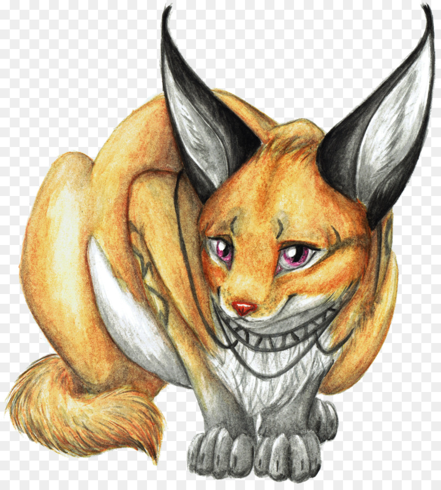 Whiskers Red Fox Wildcat Illustration - gatto