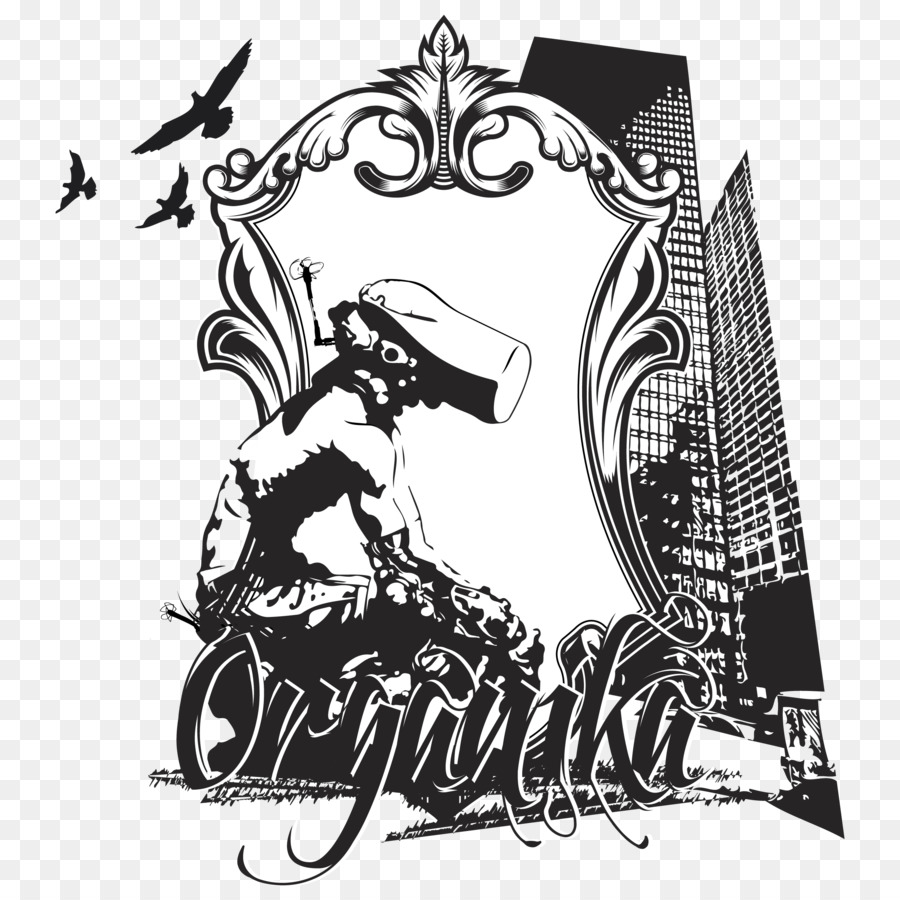 Logo Crows Zero Black & White - M Poster per arti visive - illustrazione di benvenuto