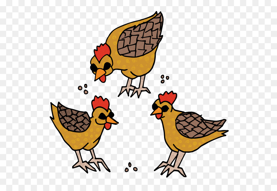 GIF dell'illustrazione del fumetto di clipart del pollo di Faverolles - poster di galline