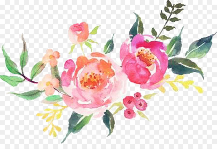 Watercolor Floral Wedding Hd Transparent, Watercolor Pink Flower