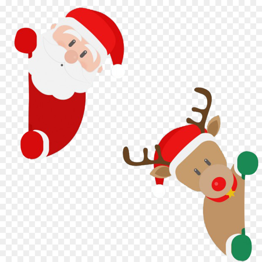 Rudolph, Santa Claus, Rentiere, Weihnachten Portable Network Graphics - Weihnachtsmann