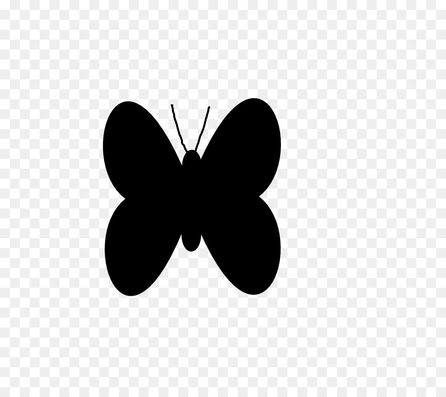 Farfalla monarca Farfalle dai piedi scuri Bianco e nero - M Font Line - 