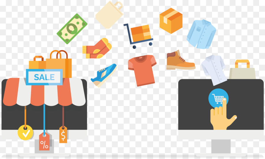 Vendita al dettaglio e-commerce per lo shopping online - Marketing