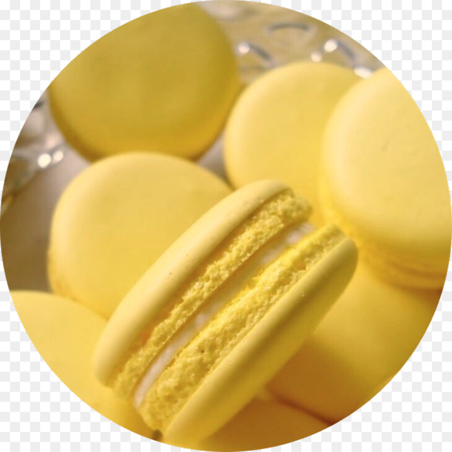 Macaron-Makronen-Lebensmittel-Gebäck-Buttercreme - gelbes ästhetisches png pastell