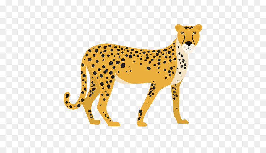 Illustrazione grafica portatile dei grafici di rete di giaguaro del ghepardo - ghepardo