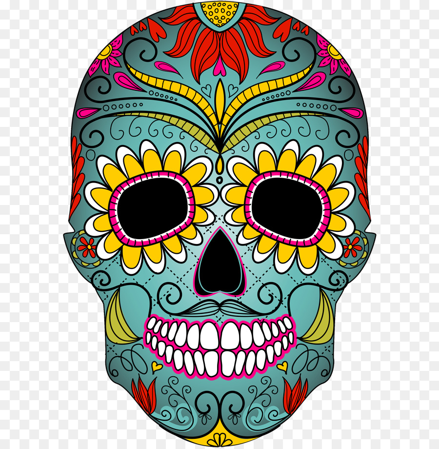 Ngày của người chết Calavera Skull Calaca Clip nghệ thuật - Hộp sọ