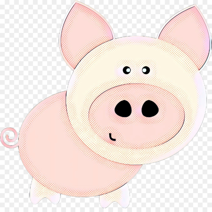 Schwein-Karikatur-Fleischfresser-Schnauze-Rosa M - 