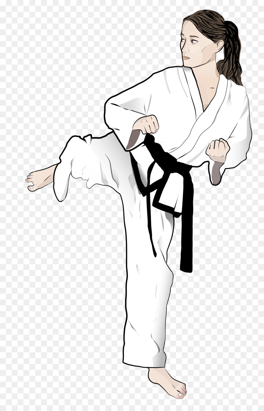 Kampfkunst Taekwondo Illustration Karate Zeichnung - Bruce Lee Clipart Png Kampfkunst
