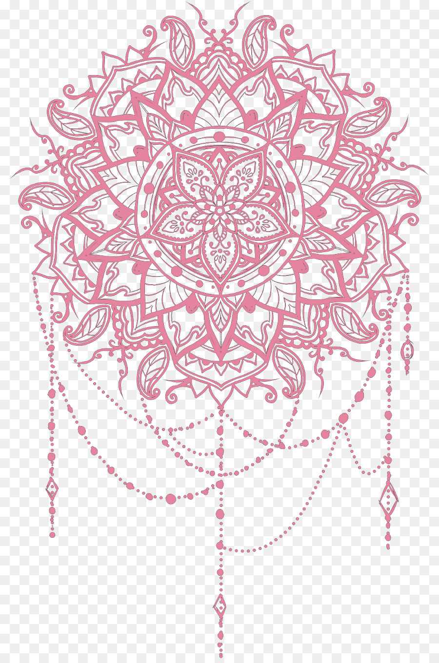 Illustrazione del libro da colorare di disegno di Mandala Clip Art Drawing - 