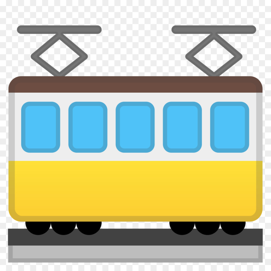 Trolley Emoji Computer Icons Tragbare Netzwerkgrafik Schienentransport - Straßenbahn-Cartoon