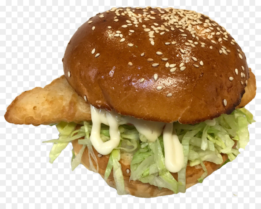 Hamburger Lachs Burger zum Mitnehmen Cheeseburger Essen - Salat burger