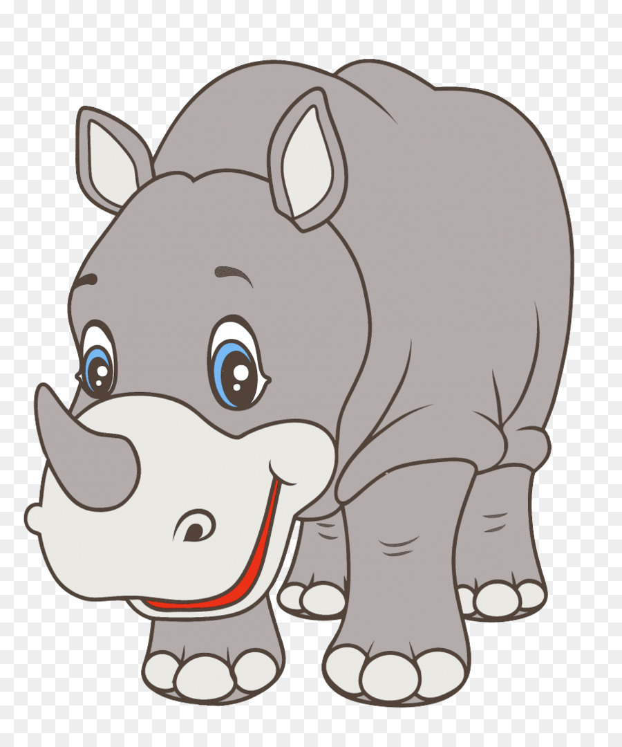 Immagine dell'illustrazione dell'ippopotamo del rinoceronte di arte di clip - 